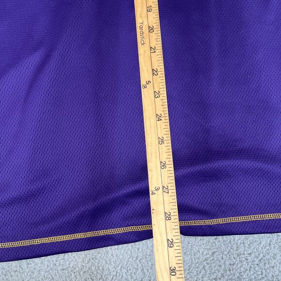 LA Lakers Sweater Mens XXL Purple Yellow 1/4 Zip Long Sleeve Athletic Jacket - Picture 11 of 12